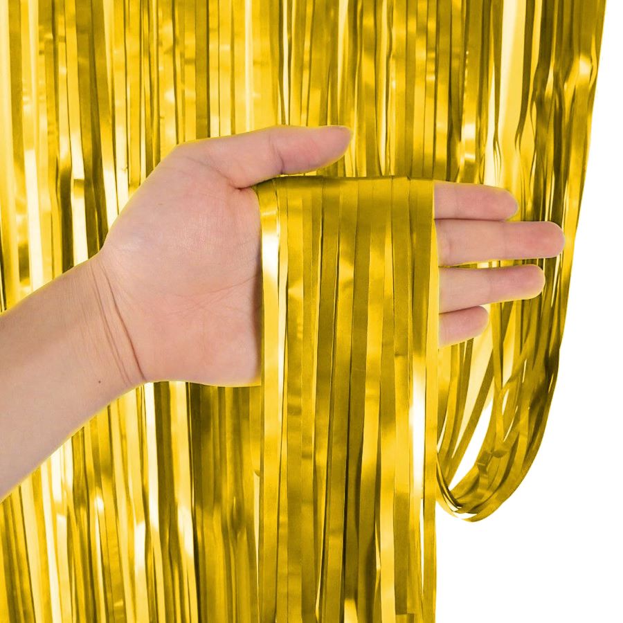 Занавес дождик 1 х 3 м, металлик матовый, Золото Занавес дождик 1 х 3 м, металлик матовый, Золото