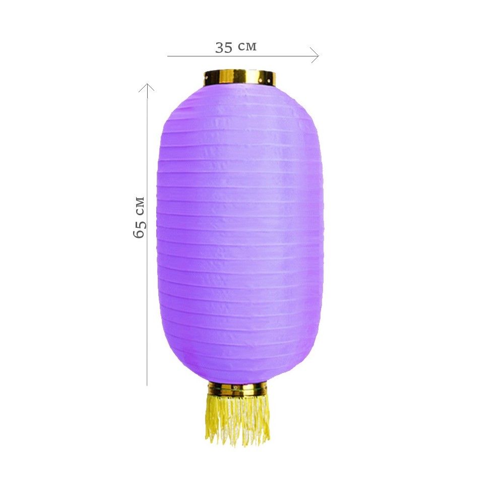 Китайский фонарь Цилиндр с бахромой 35х65 см, сиреневый Китайский фонарь Цилиндр с бахромой 35х65 см, сиреневый