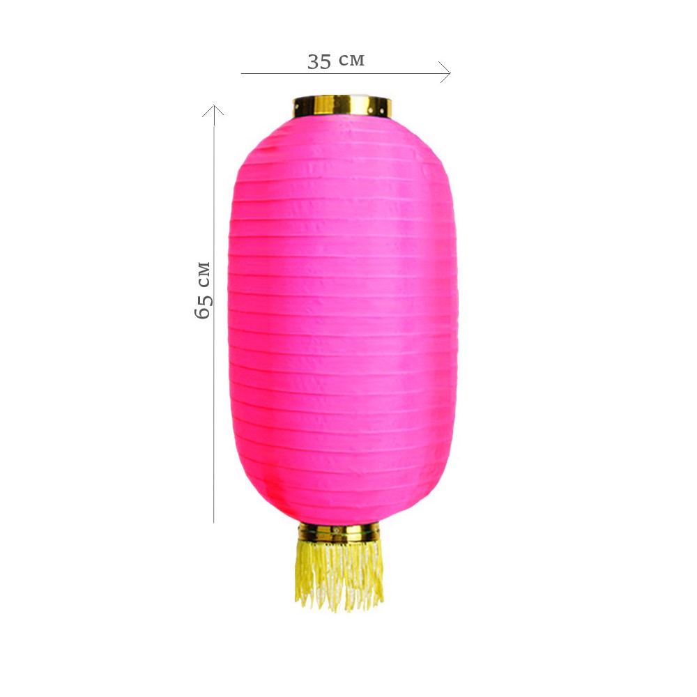 Китайский фонарь Цилиндр с бахромой 35х65 см, малиновый Китайский фонарь Цилиндр с бахромой 35х65 см, малиновый