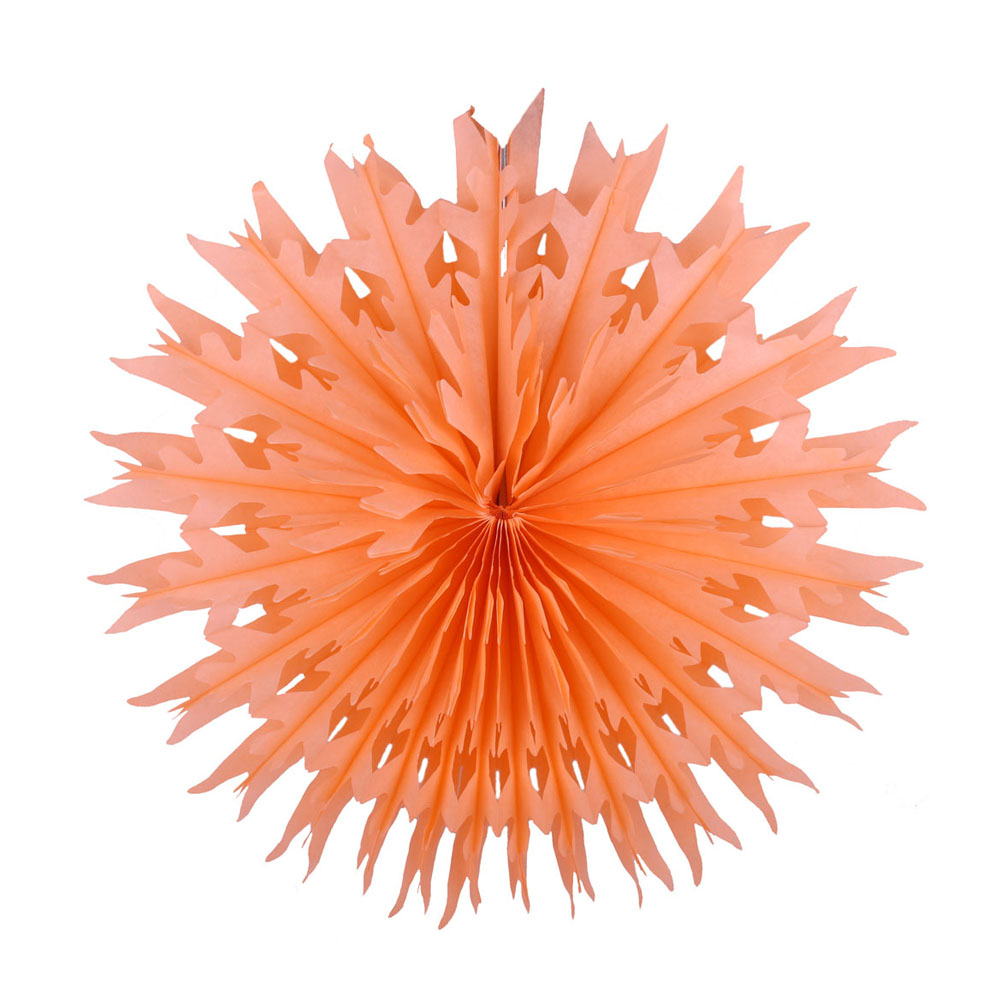 Снежинка обьемная 40 см персиковый Снежинка обьемная 40 см персиковый