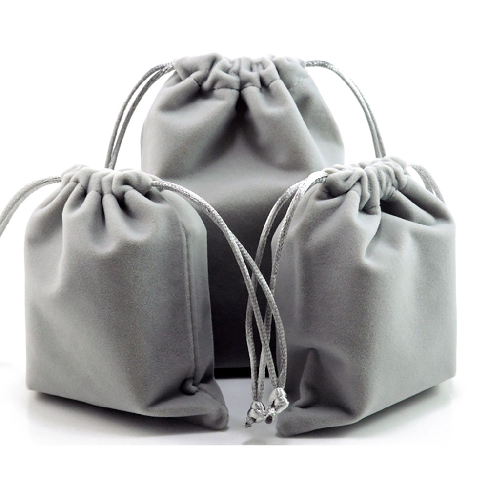 Мешочек велюровый 12х16 см, светло-серый Мешочек велюровый 12х16 см, светло-серый