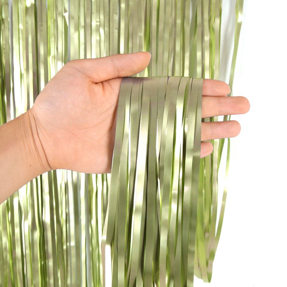 Занавес дождик 1 х 3 м, металлик матовый, Фисташковый Занавес дождик 1 х 3 м, металлик матовый, Фисташковый