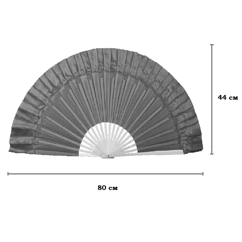 Веер для танцев 44х80см №2, зеленый