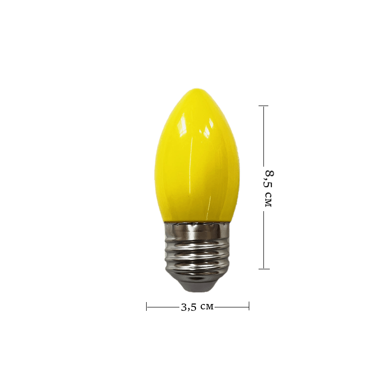 Лампа светодиодная Свеча d-35 E27 W3, желтый