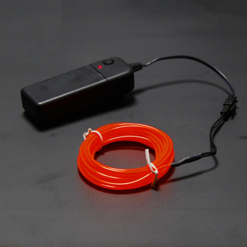 Шнур неоновый светящийся 4 м, красный Шнур неоновый светящийся 4 м, красный