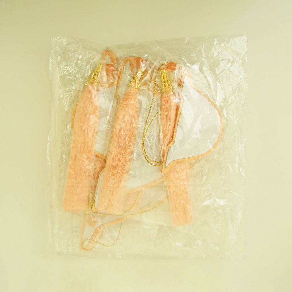 Бумажное украшение Шары-соты с кисточкой НАБОР 5 шт, персиковый Бумажное украшение Шары-соты с кисточкой НАБОР 5 шт, персиковый