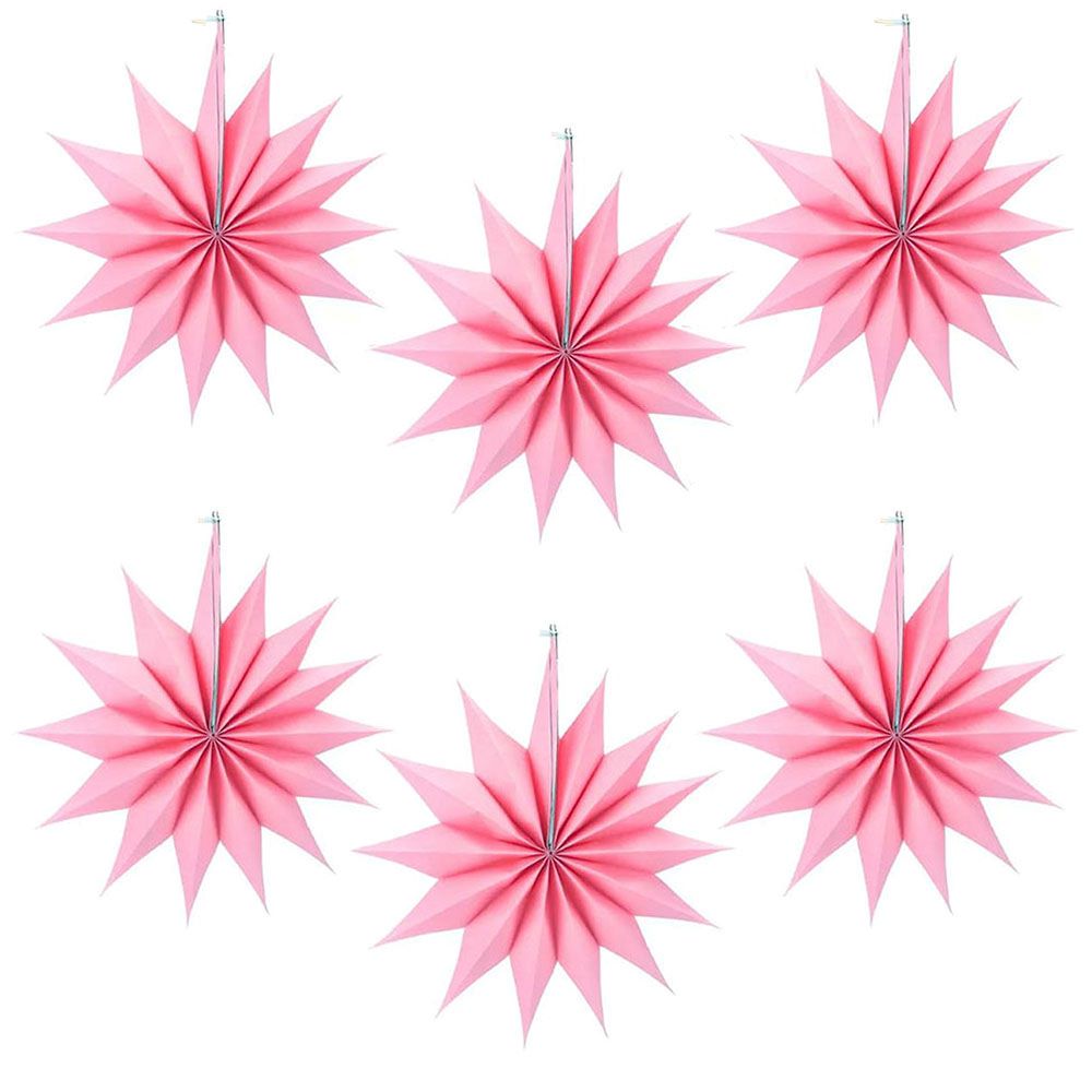 Набор фантов Звезды 30 см х 6 шт, розовый Набор фантов Звезды 30 см х 6 шт, розовый