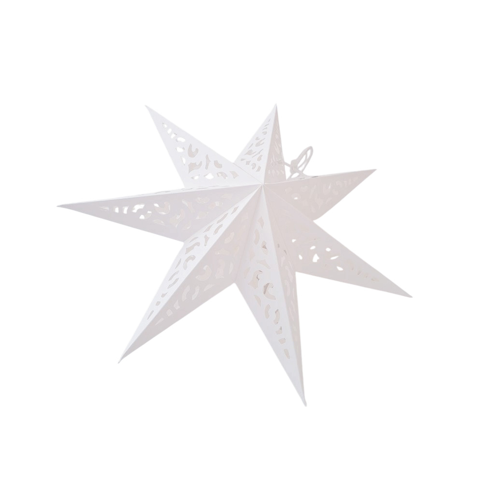 Звезда семиконечная бумажная 35 см Вензель, белый Звезда семиконечная бумажная 35 см Вензель, белый