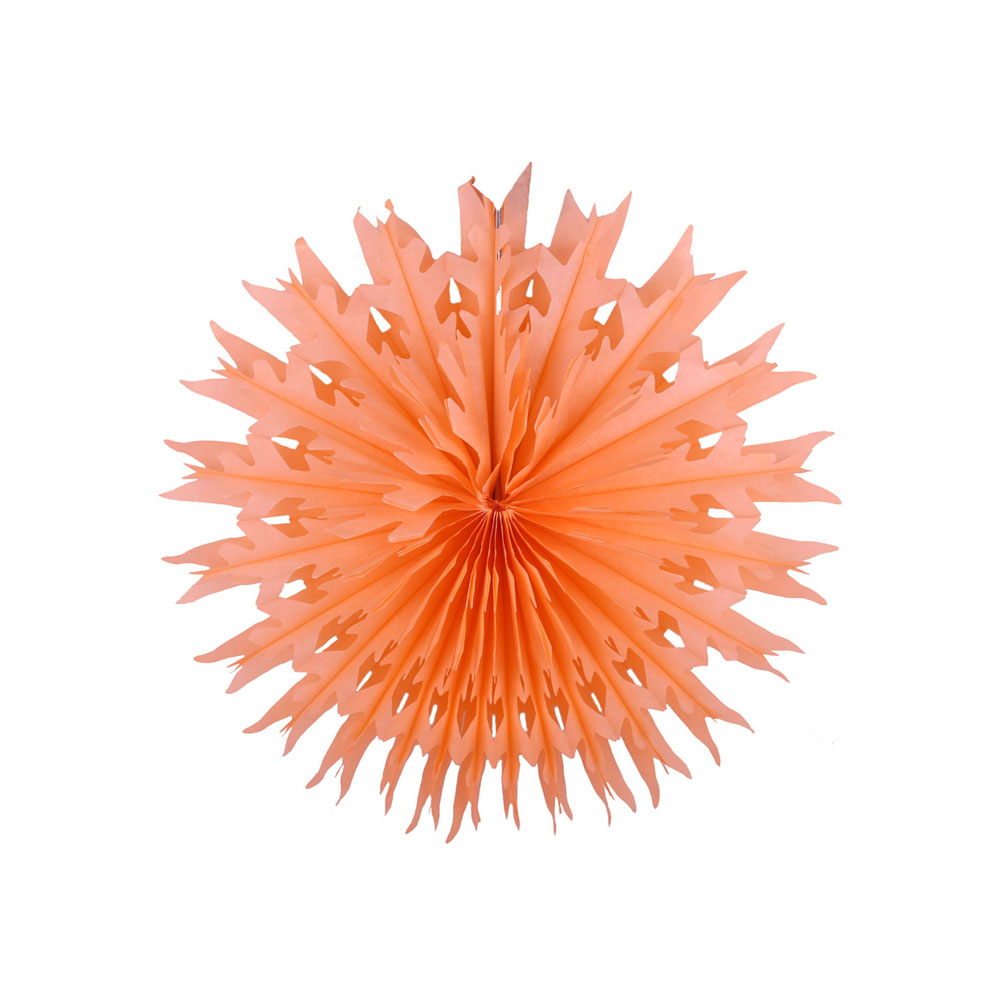 Снежинка обьемная 30 см персиковый Снежинка обьемная 30 см персиковый