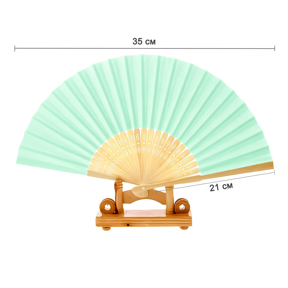 Веер для декора 21 х 35 см салатовый