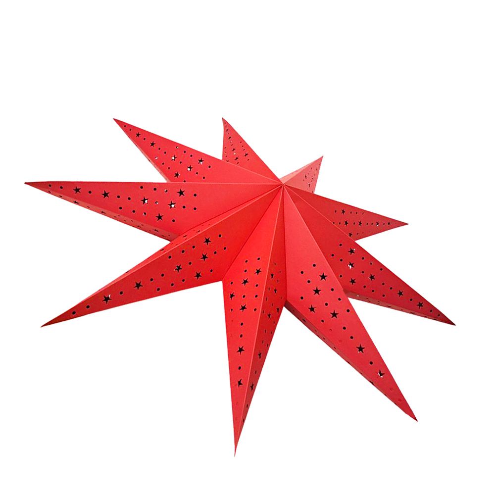 Звезда девятиконечная 75 см, точки и звездочки, красный Звезда девятиконечная 75 см, точки и звездочки, красный