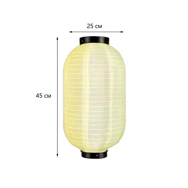 Китайский фонарь Цилиндр 25х45 см, айвори