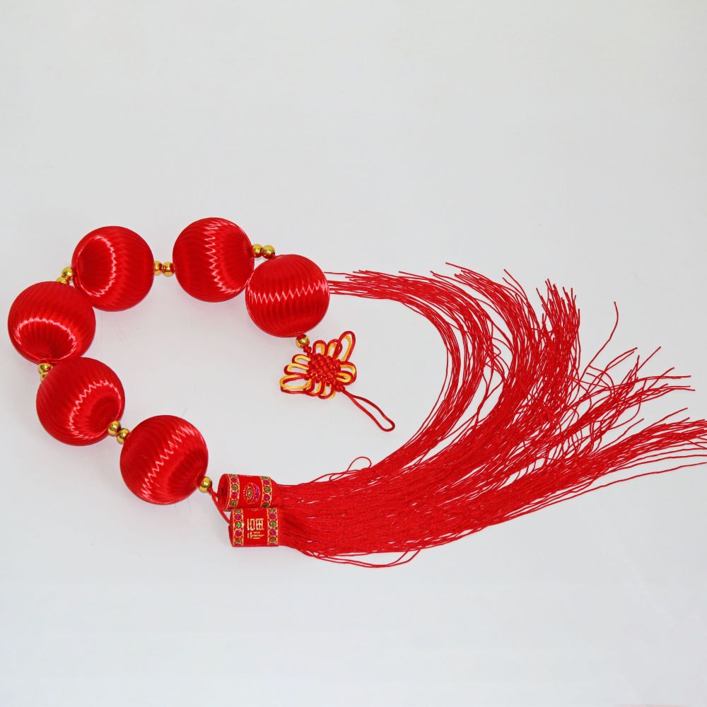 Китайская подвеска шары красные 6х90см Китайская подвеска шары красные 6х90см