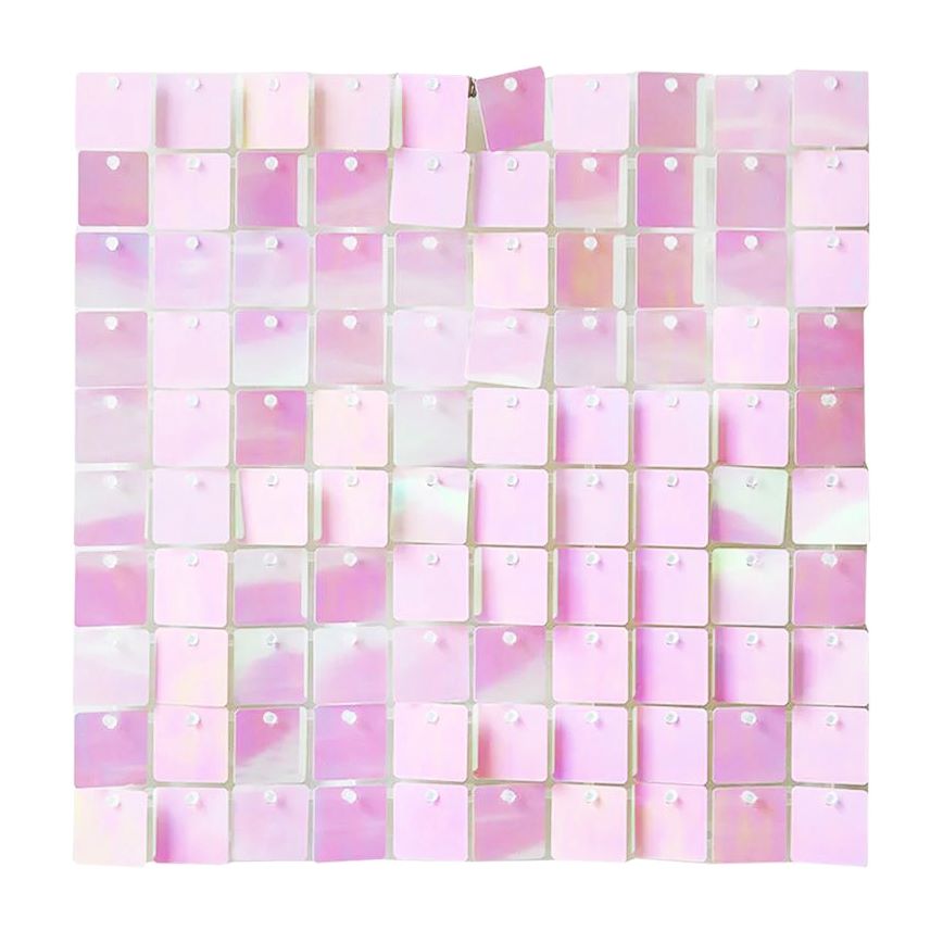 Панель с пайетками для фотозоны 30х30см, голография розовый Панель с пайетками для фотозоны 30х30см, голография розовый