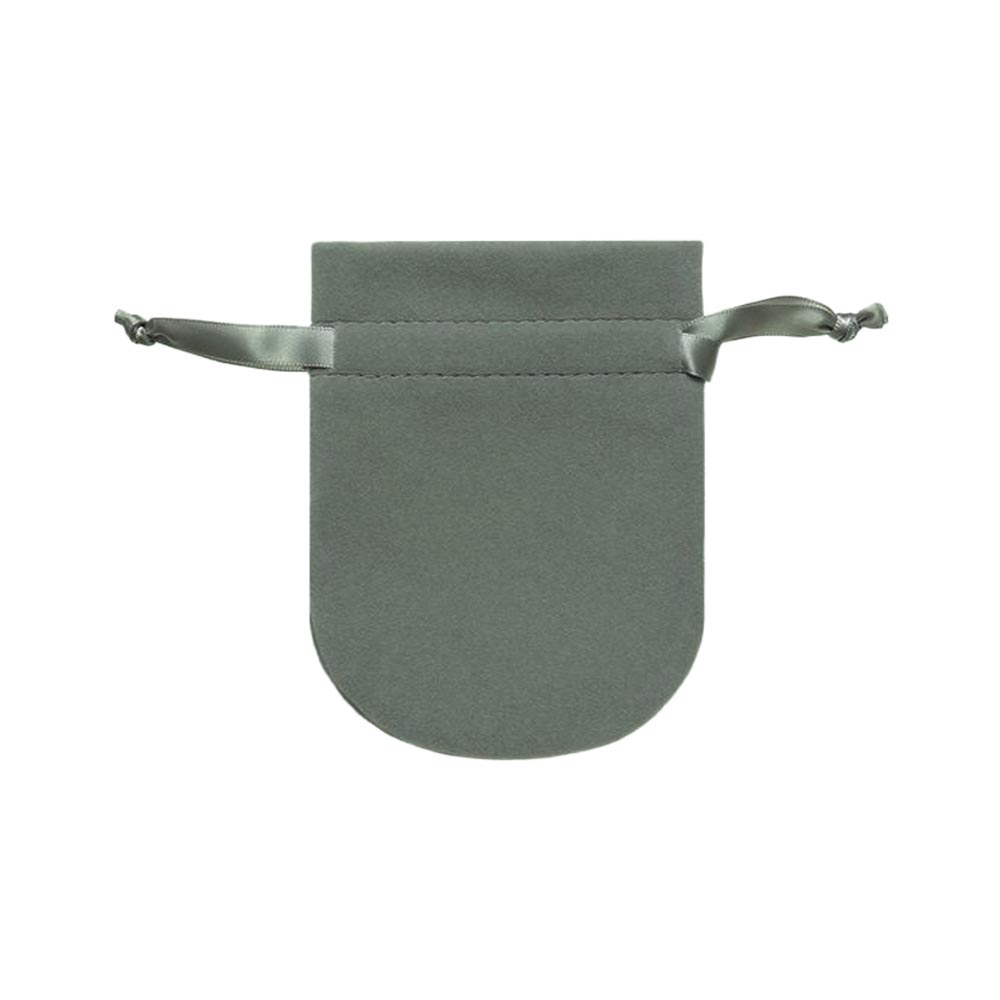 Мешочек велюровый 9,5х12,5 см, серо-зеленый Мешочек велюровый 9,5х12,5 см, серо-зеленый