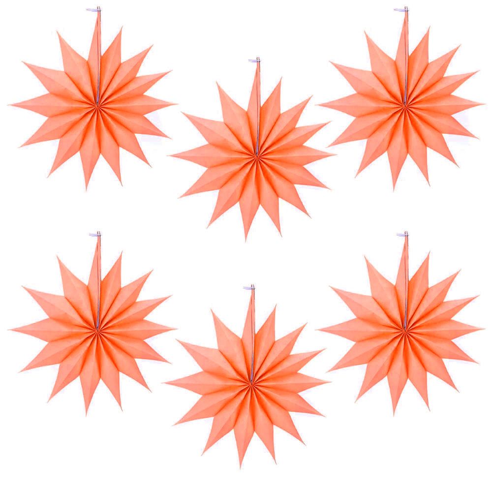 Набор фантов Звезды 30 см х 6 шт, оранжевый Набор фантов Звезды 30 см х 6 шт, оранжевый