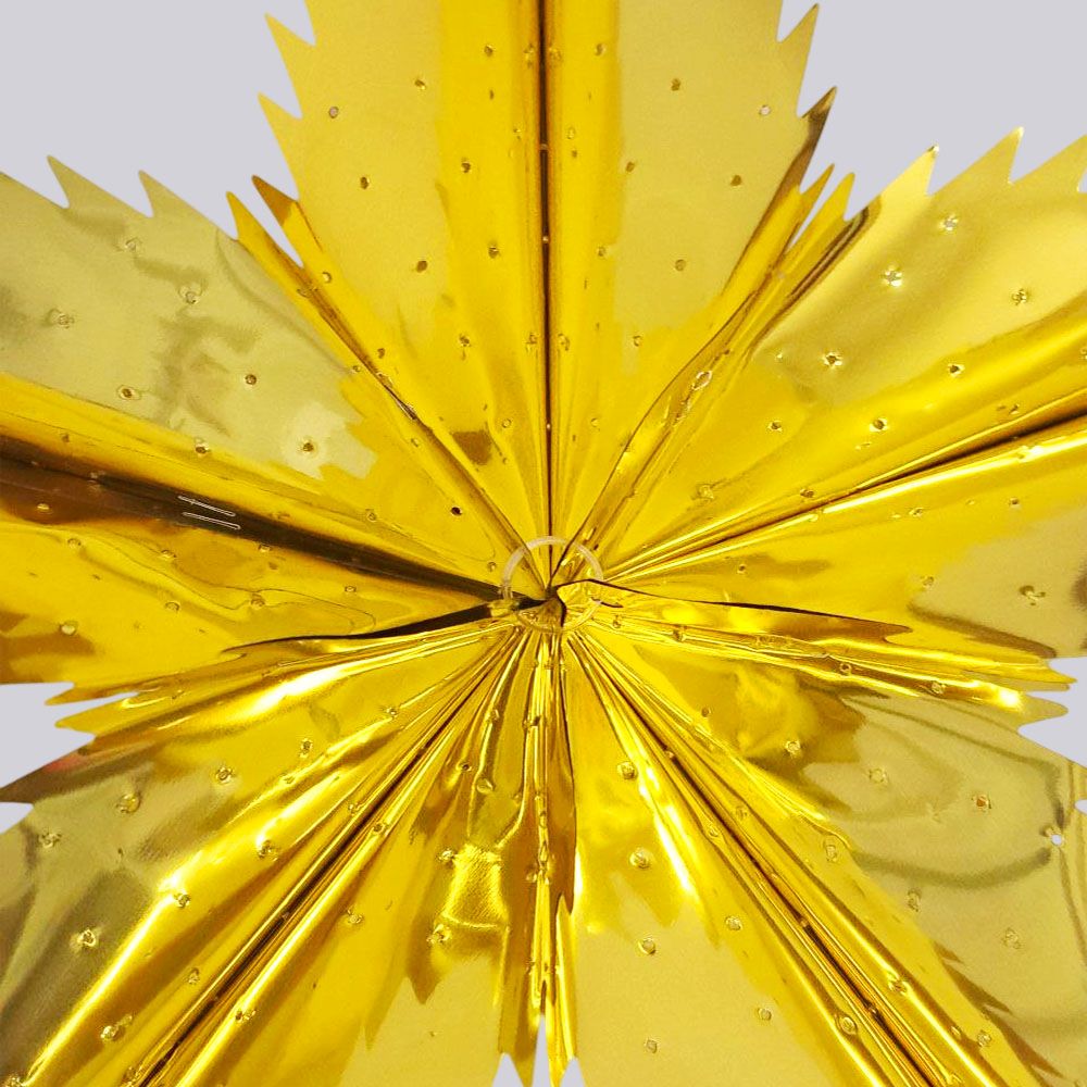 Звезда фольгированная с перфорацией 40 см пятиконечная, золото Звезда фольгированная с перфорацией 40 см пятиконечная, золото