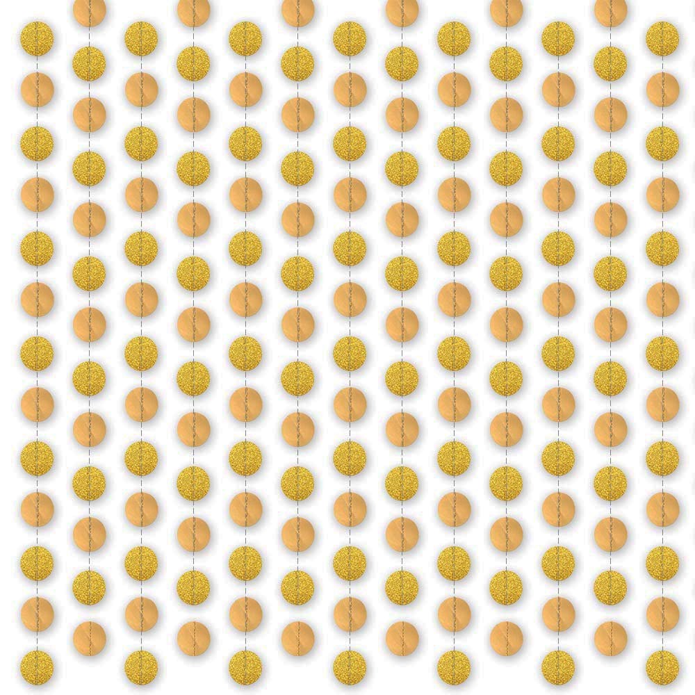 Гирлянда "Кружочки" блеск/металлик 5 см х 4,5 м, Золото Гирлянда "Кружочки" блеск/металлик 5 см х 4,5 м, Золото
