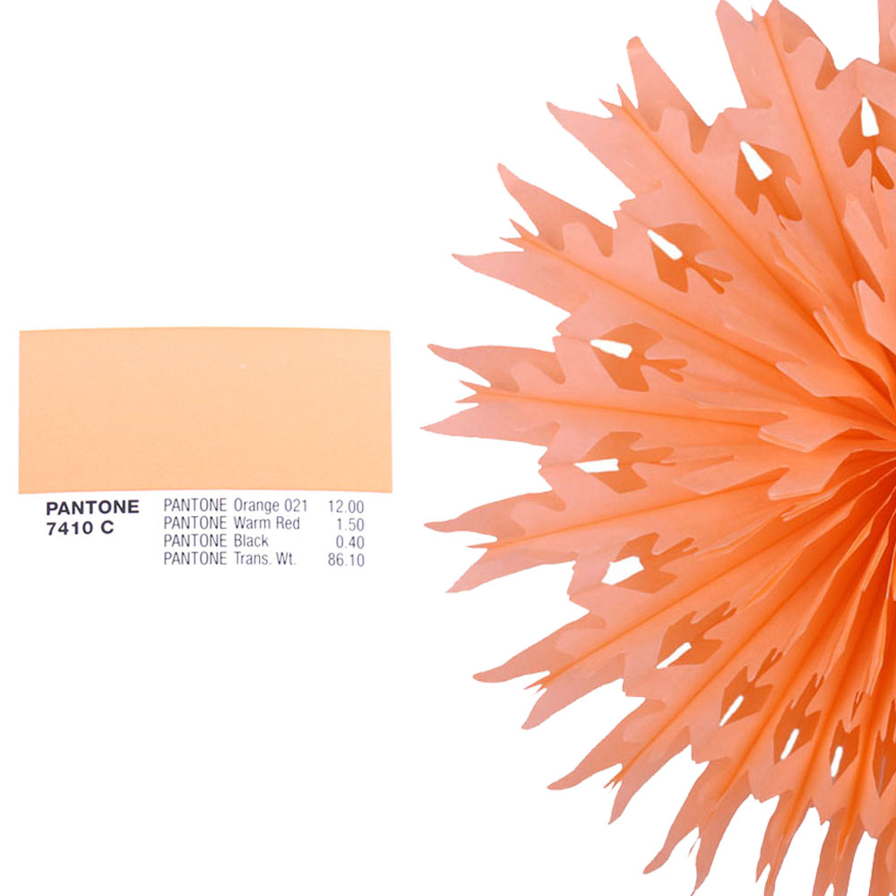 Снежинка обьемная 30 см персиковый Снежинка обьемная 30 см персиковый