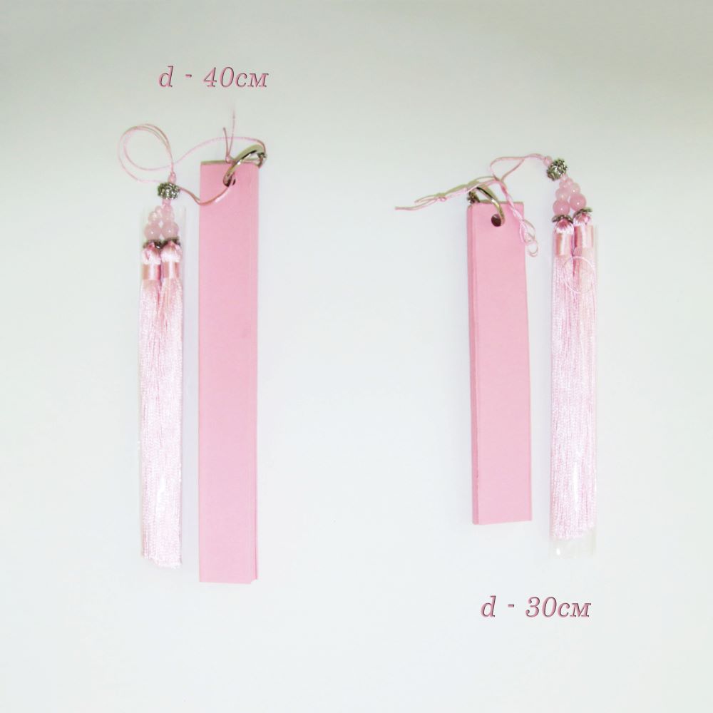 Веер-гармошка с кисточкой 30 см, розовый Веер-гармошка с кисточкой 30 см, розовый