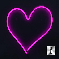 Cветильник LED NEON "Сердце"  31 х 32 см, от USB