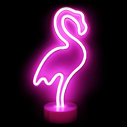 Светильник неоновый на подставке "Фламинго" 30 х 13 см розовый , от батареек