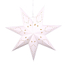 Звезда семиконечная бумажная 35 см, Звезды и точки, белый