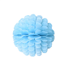 Бумажное украшение Цветочный шар-соты 20 см, голубой