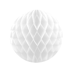 Бумажное украшение шар 30 см белый