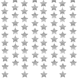 Гирлянда "Звезды" блеск 7 см х 4 м, серебро