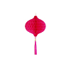 Бумажное украшение Шар-соты с кисточкой 10 см, малиновый