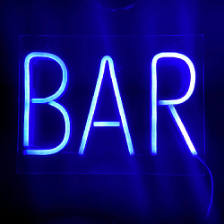 Cветильник LED NEON "BAR" 40 х 30 см, от USB, синий