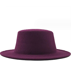 Шляпа Канотье фетровая, сливовый
