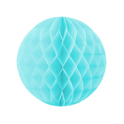 Бумажное украшение шар 30 см голубой
