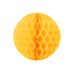 Бумажное украшение шар 20 см ярко-желтый