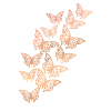 Наклейки Бабочки №5 12 шт бумага розовое золото