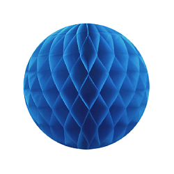 Бумажное украшение шар 30 см синий