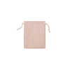 Мешочек из искусственного льна 7х9 см, пыльно-розовый