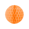 Бумажное украшение шар 20 см светло-оранжевый