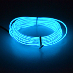 Шнур неоновый светящийся 5 м, синий