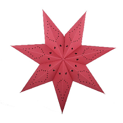 Звезда-светильник 75 см семиконечная, Звезды и точки, красный