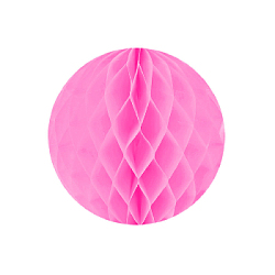 Бумажное украшение шар 20 см розовый