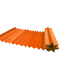 Гофрокартон рулонный,декоративный 35см х 5м, оранжевый