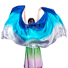 Платок-вуаль для танца 2,5м х 114 см, темно-синий+синий+белый