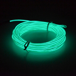 Шнур неоновый светящийся 3 м, зеленый