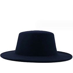 Шляпа Канотье фетровая, темно-синий