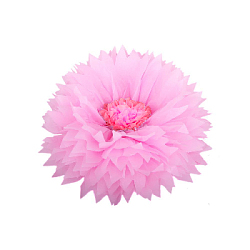 Бумажный цветок 30 см розовый+амарантовый