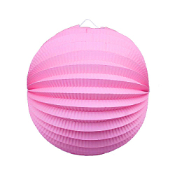 Подвесной фонарик "Аккордеон" 20 см розовый
