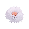 Бумажный цветок 30 см белый+персиковый