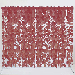 Занавес из бумажных кругов на нитях 5 шт х 2 м, светло-бордовый